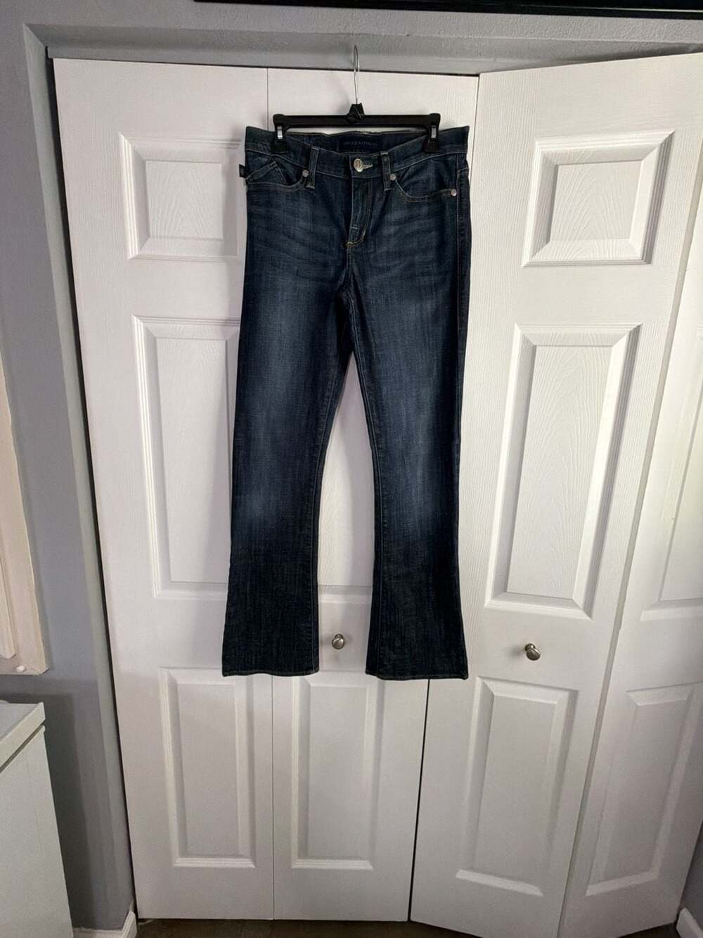Rock & Republic Dark Wash Studded R Pocket Bootcut Jeans